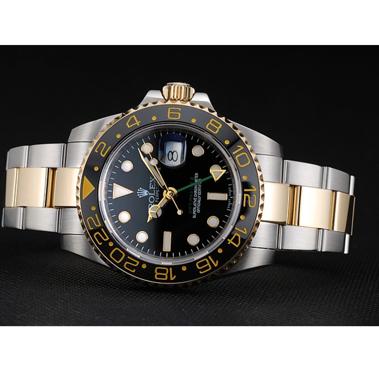 Aaa replica watch Dial Black Black Swiss 80295 Bezel GMT Master Rolex 0728
